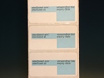 obj.č. 15.300.141 - dvouřádkové dvouvrstvé etikety - modré