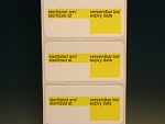 obj.č. 15.300.144 - dvouřádkové dvouvrstvé etikety - žluté